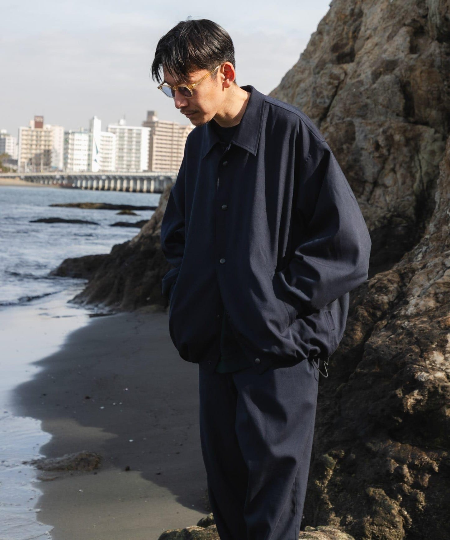 Wide Dad COACH JACKET 教練夾克