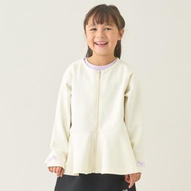 校園適用 泡泡袖 荷葉下襬 全拉鍊 衛衣