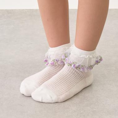 花卉網紗襪子