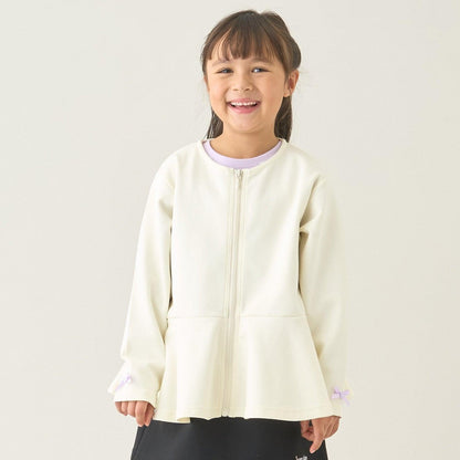 校園適用 泡泡袖 荷葉下襬 全拉鍊 衛衣