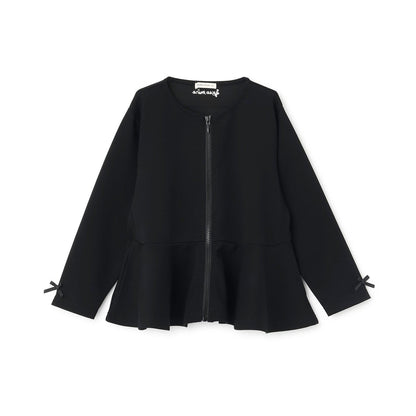 校園適用 泡泡袖 荷葉下襬 全拉鍊 衛衣