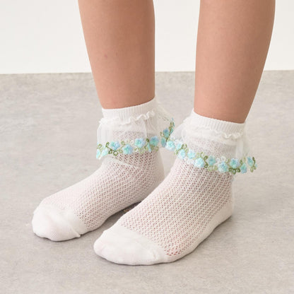 花卉網紗襪子