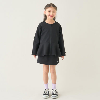 校園適用 泡泡袖 荷葉下襬 全拉鍊 衛衣