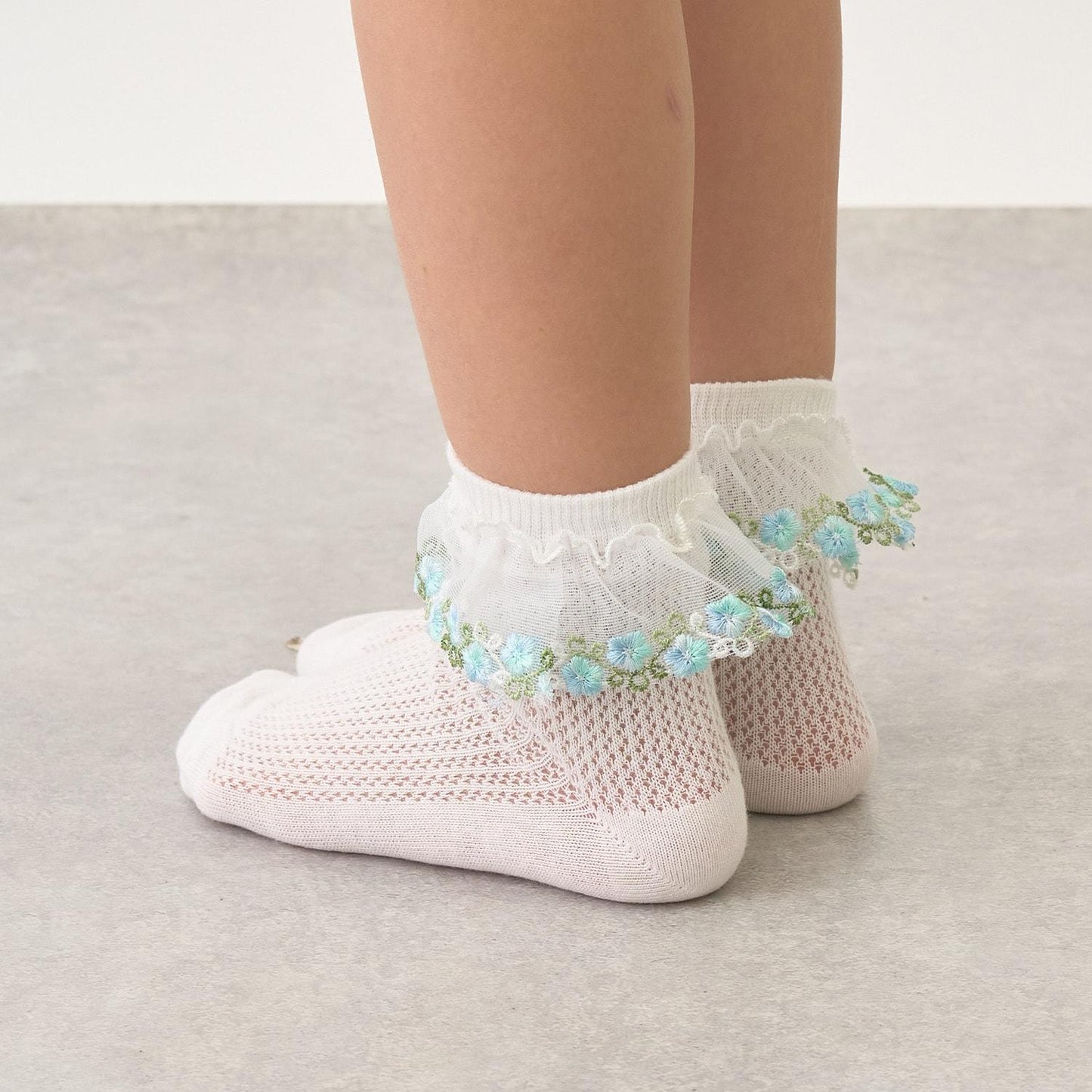 花卉網紗襪子