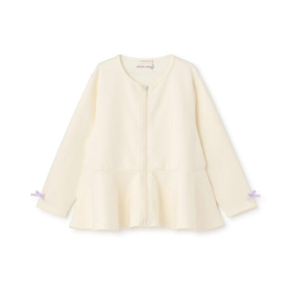 校園適用 泡泡袖 荷葉下襬 全拉鍊 衛衣