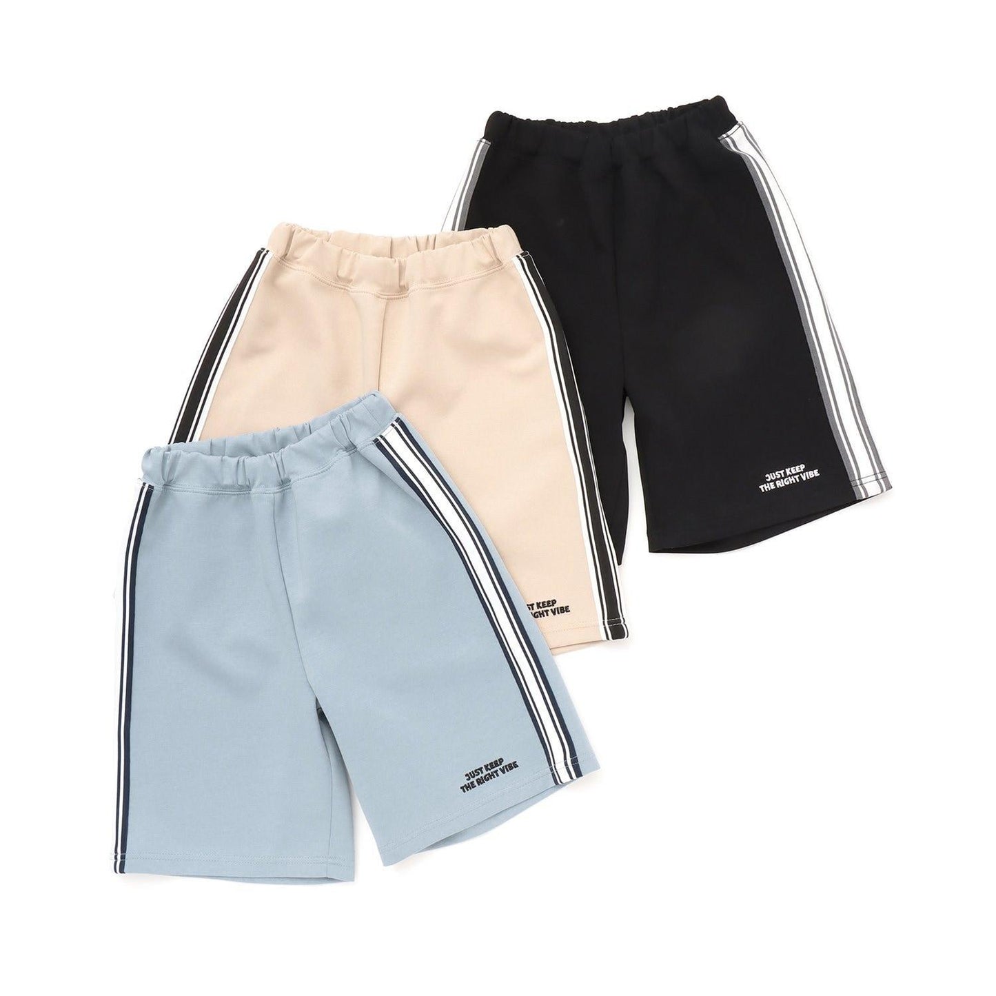 成套搭配 校園適用 側邊條紋 休閒短褲