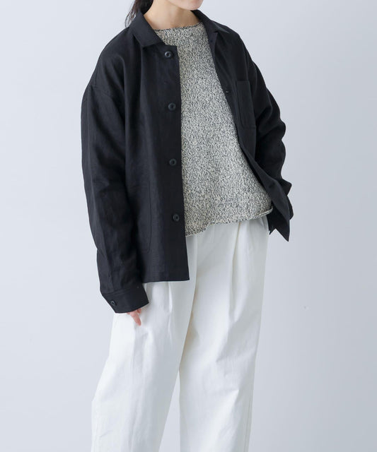 中性款 亞麻 工裝夾克