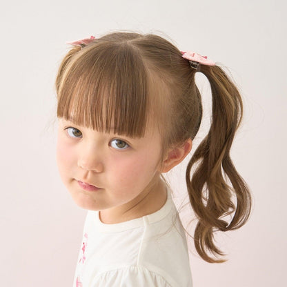 荷葉邊格紋蝴蝶結髮夾 2件套