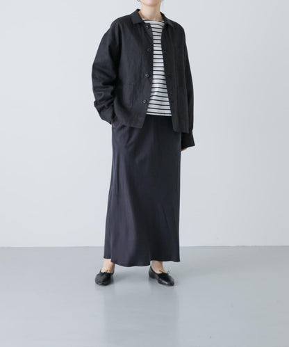 中性款 亞麻 工裝夾克