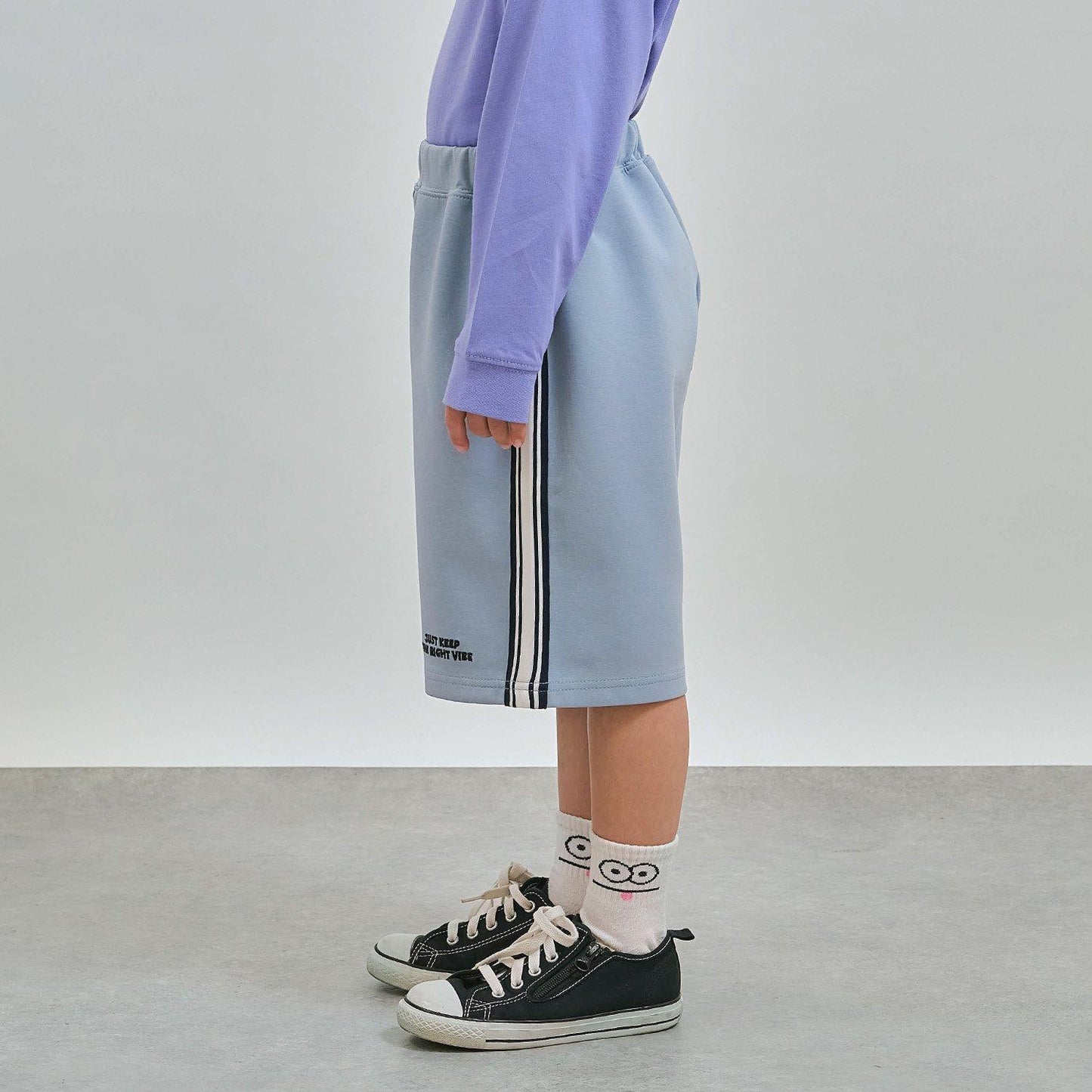 成套搭配 校園適用 側邊條紋 休閒短褲