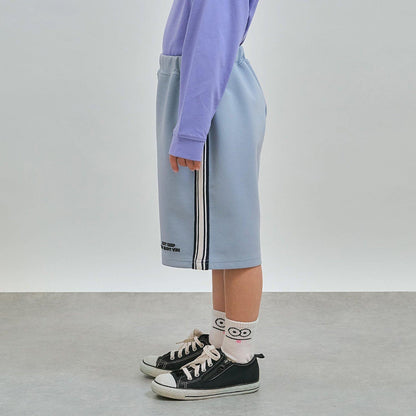 成套搭配 校園適用 側邊條紋 休閒短褲