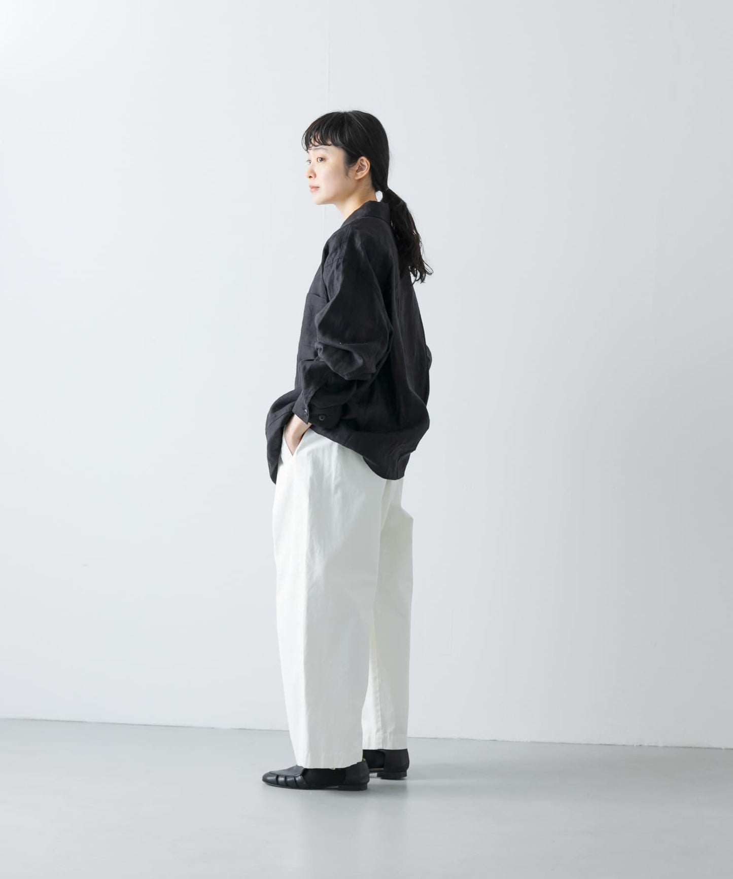 中性款 亞麻 工裝夾克