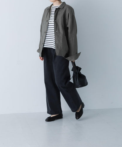 中性款 亞麻 工裝夾克