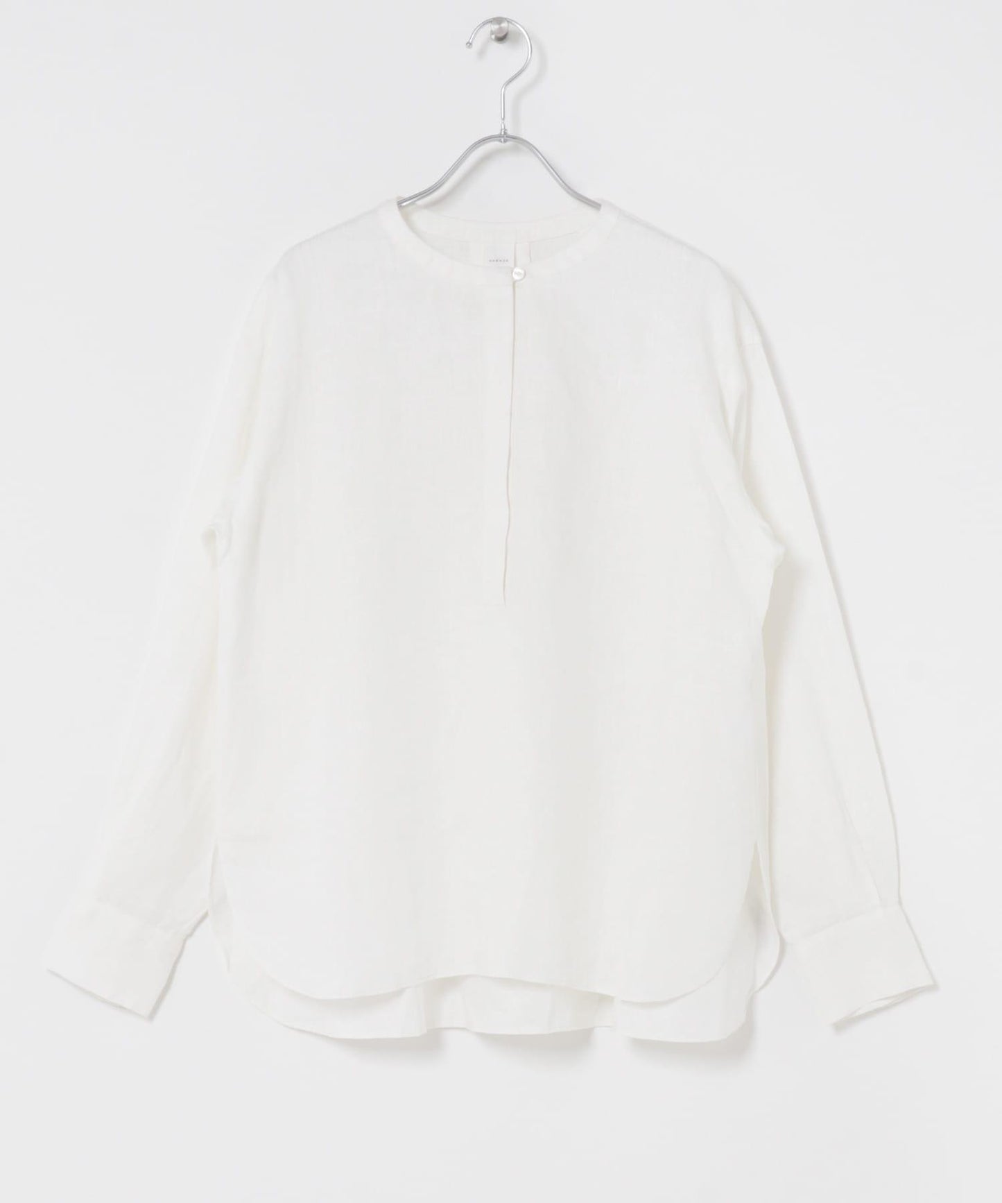 亨利領 寬鬆版型 亞麻襯衫