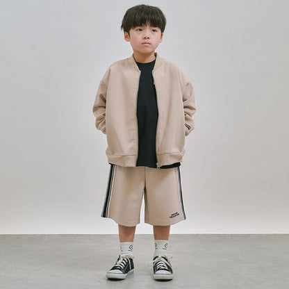 成套搭配 校園適用 側邊條紋 休閒短褲