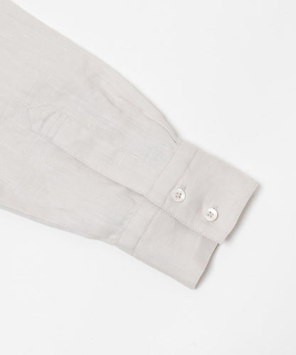 亨利領 寬鬆版型 亞麻襯衫