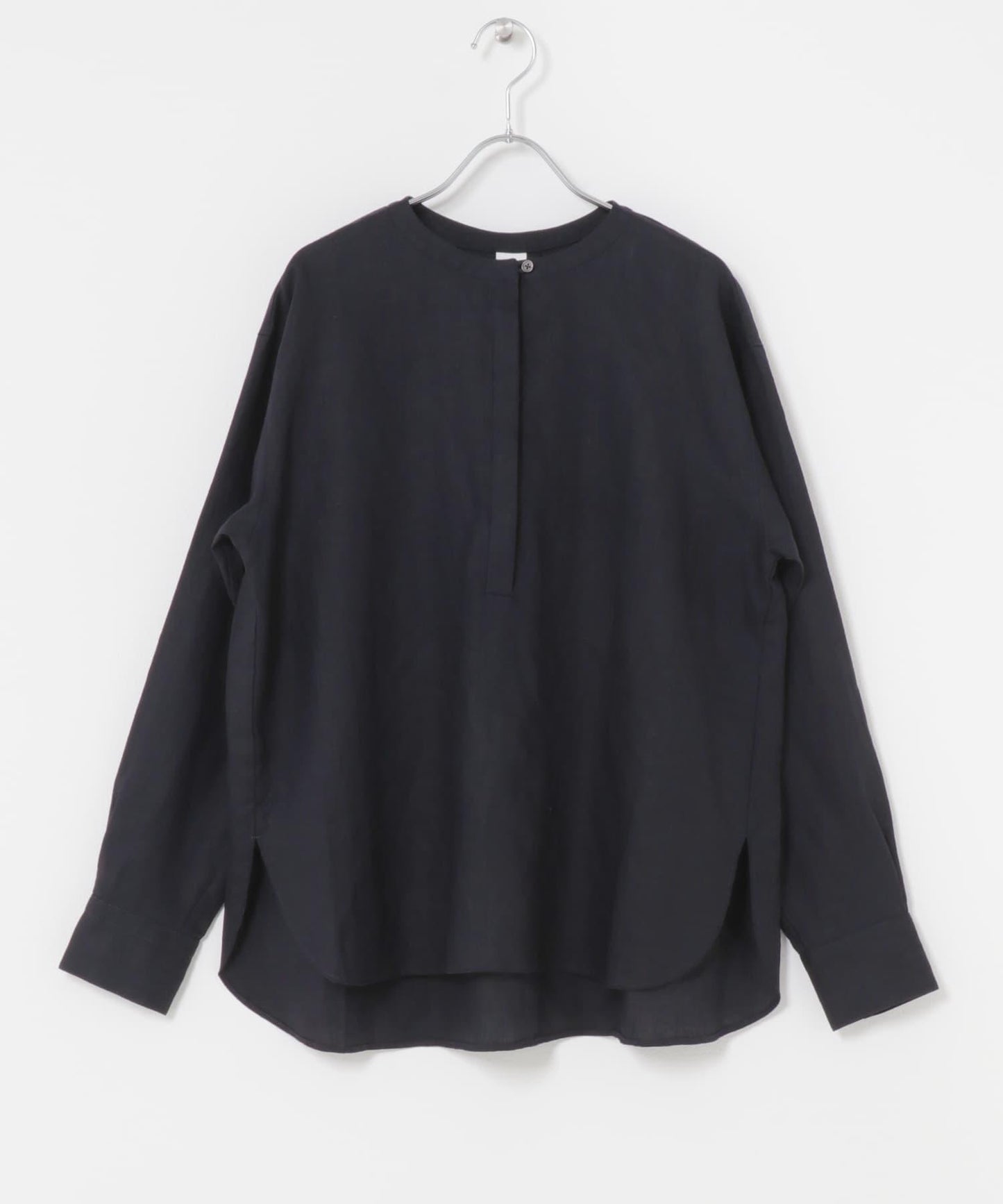 亨利領 寬鬆版型 亞麻襯衫