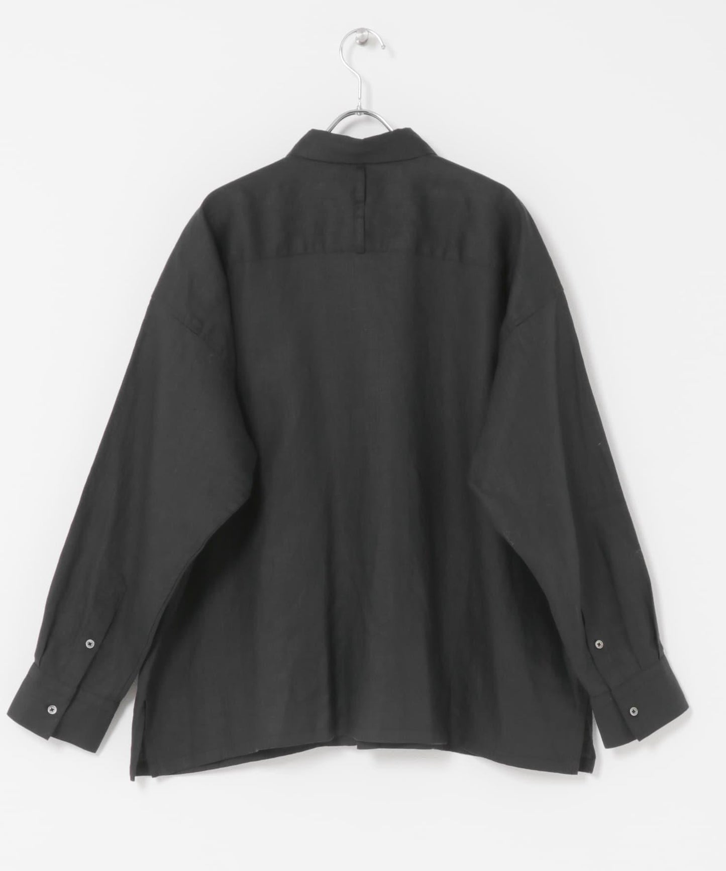 亞麻經典盒型寬鬆襯衫