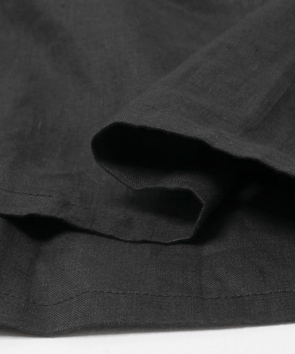 亞麻經典盒型寬鬆襯衫