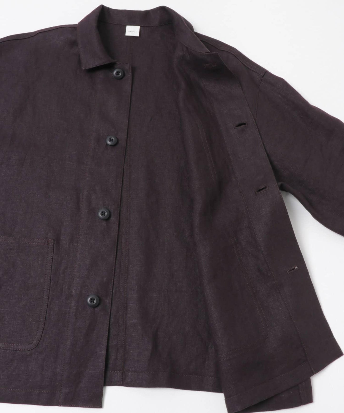 中性款 亞麻 工裝夾克