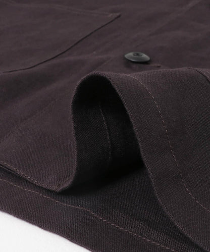 中性款 亞麻 工裝夾克