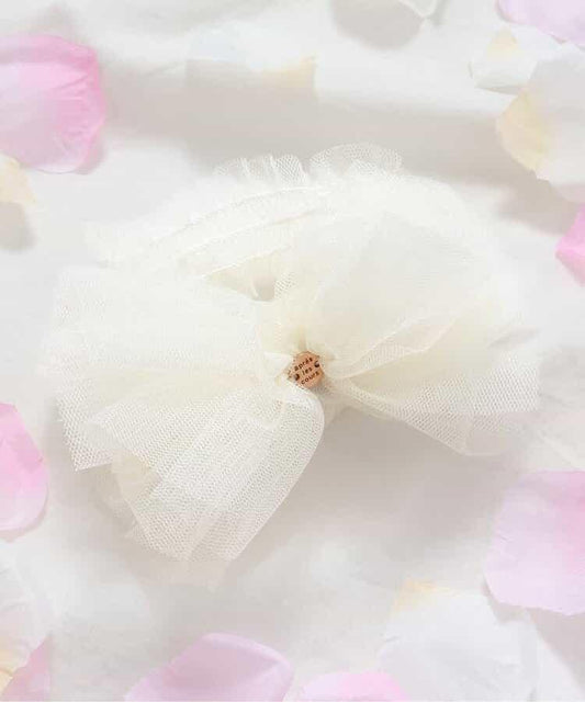 蓬鬆網紗蝴蝶結髮帶