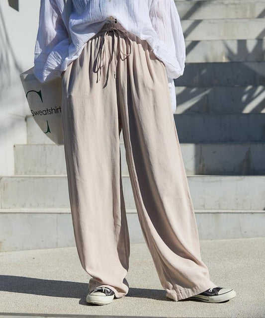 小個子尺碼可選 鬆緊版型 亞麻人造絲/純棉面料 休閒褲