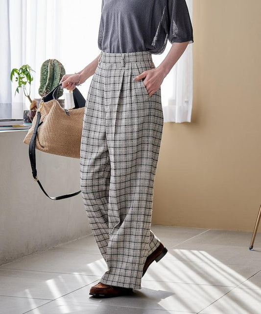 格紋設計 可成套 褲子