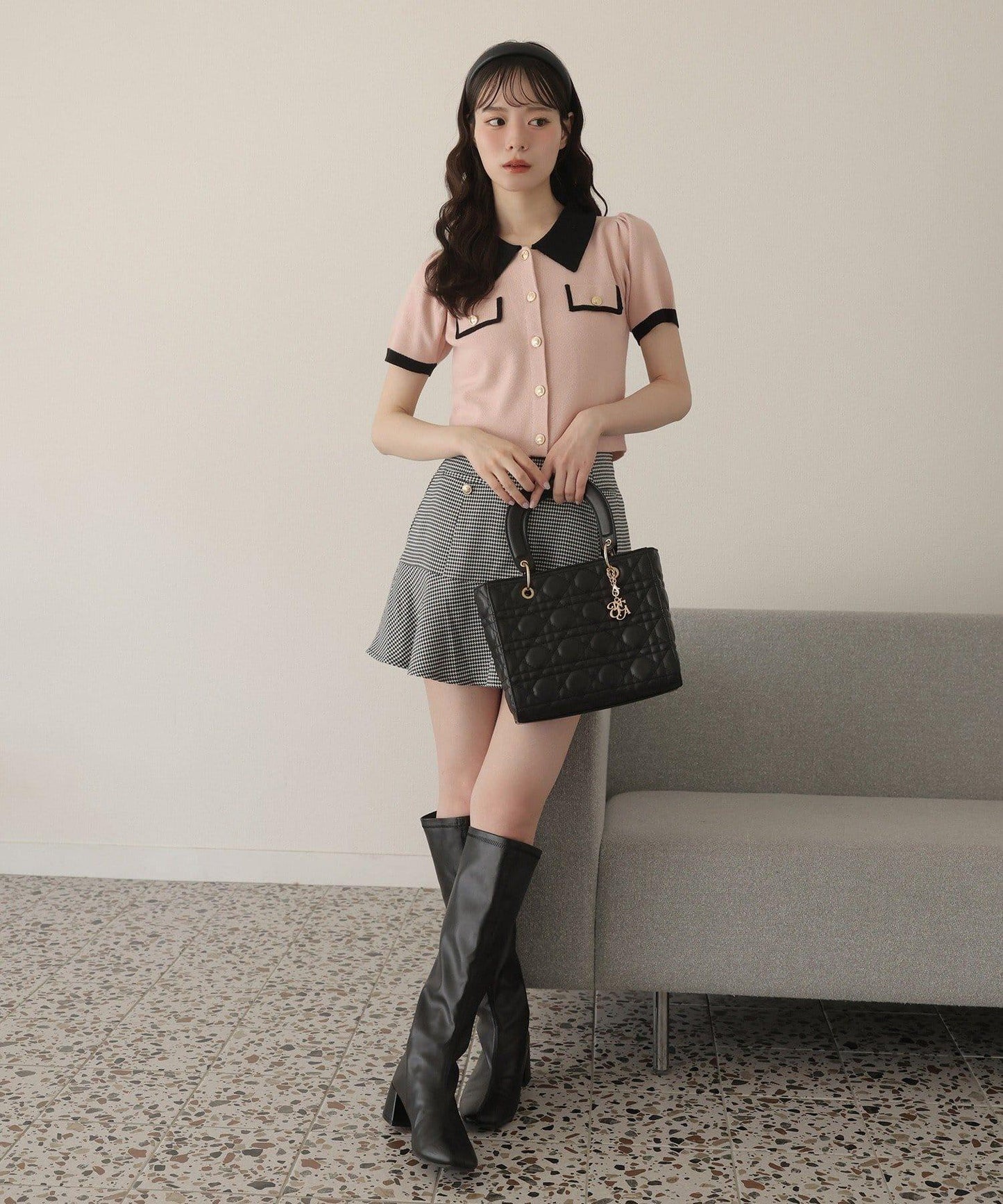 吊飾絎縫迷你托特包