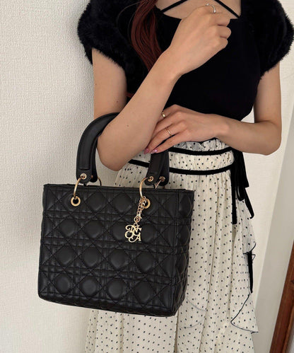 吊飾絎縫迷你托特包