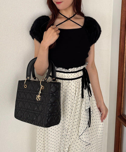 吊飾絎縫迷你托特包