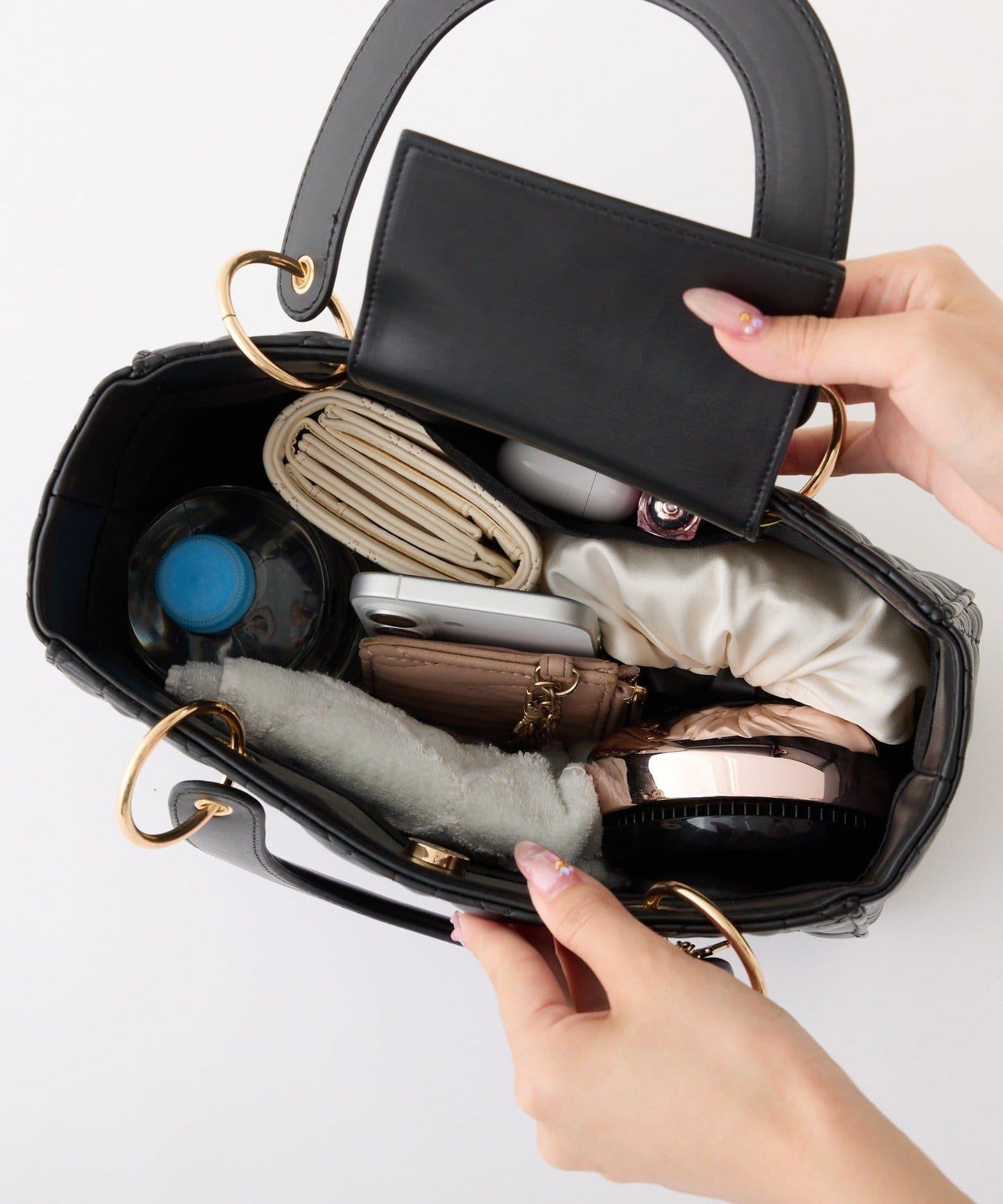 吊飾絎縫迷你托特包