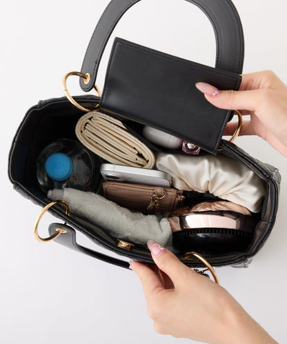 吊飾絎縫迷你托特包