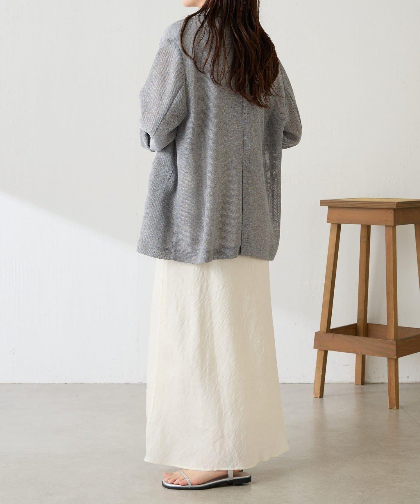 優雅風 輕透提花 傘擺半身裙