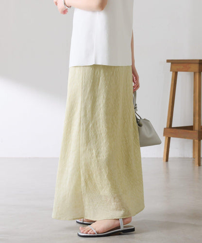 優雅風 輕透提花 傘擺半身裙