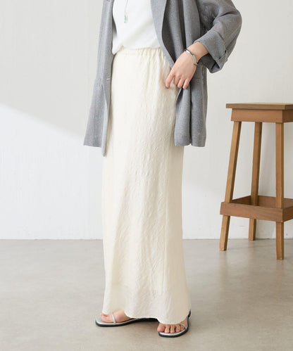 優雅風 輕透提花 傘擺半身裙