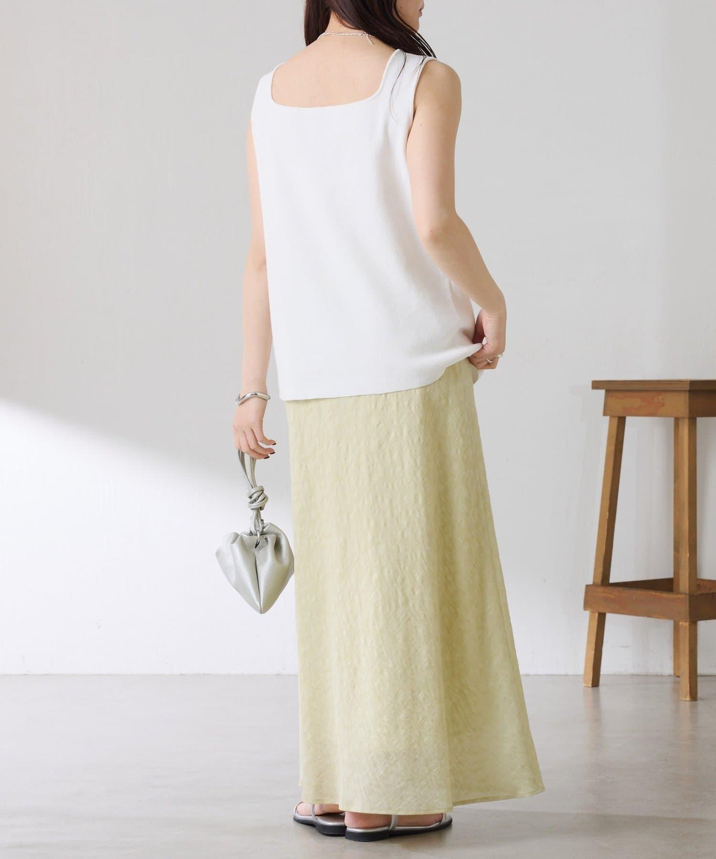 優雅風 輕透提花 傘擺半身裙