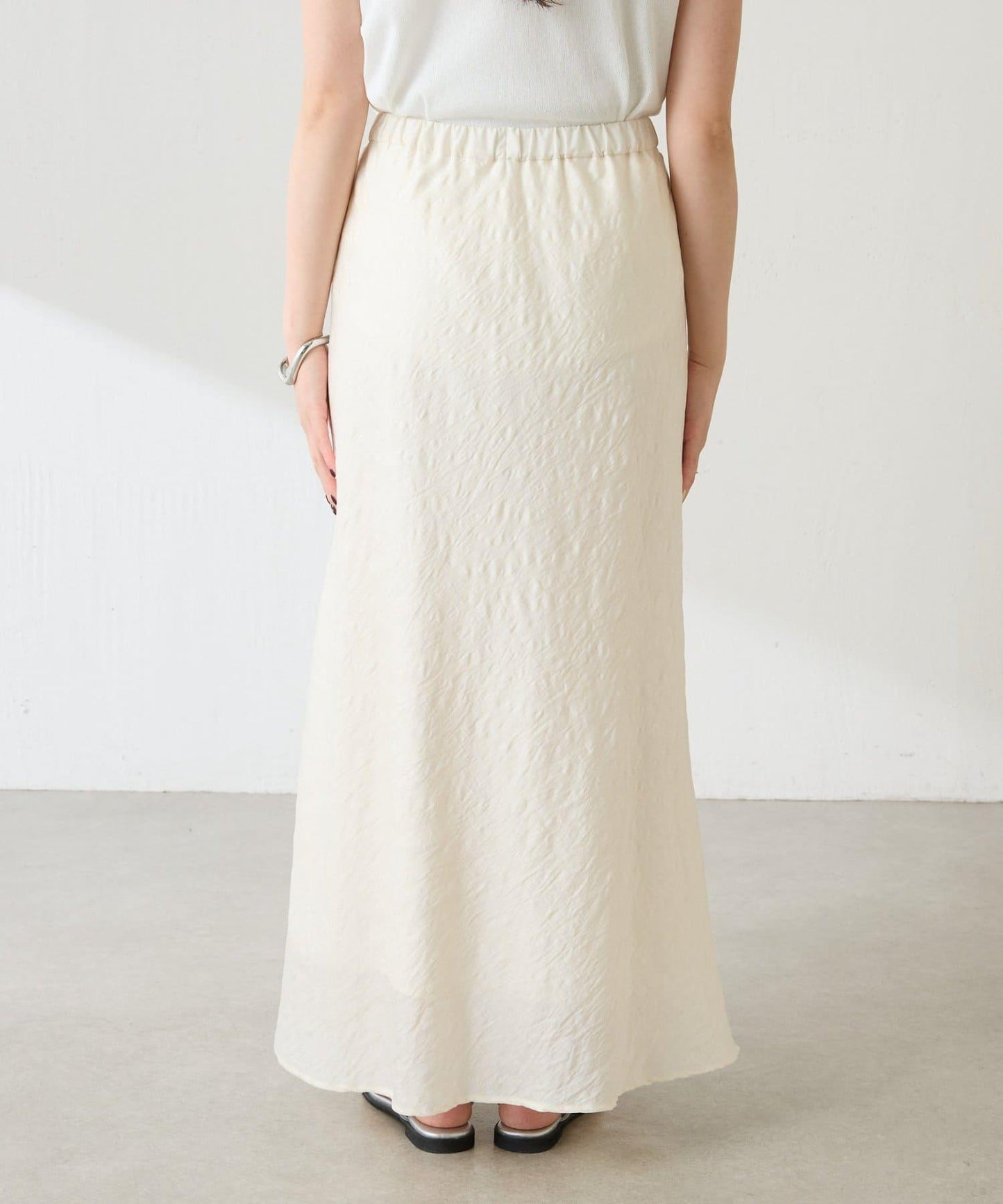 優雅風 輕透提花 傘擺半身裙