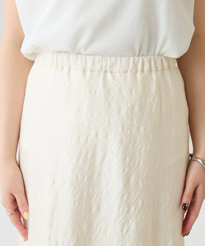 優雅風 輕透提花 傘擺半身裙