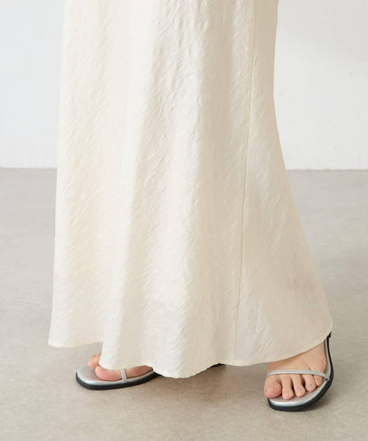 優雅風 輕透提花 傘擺半身裙