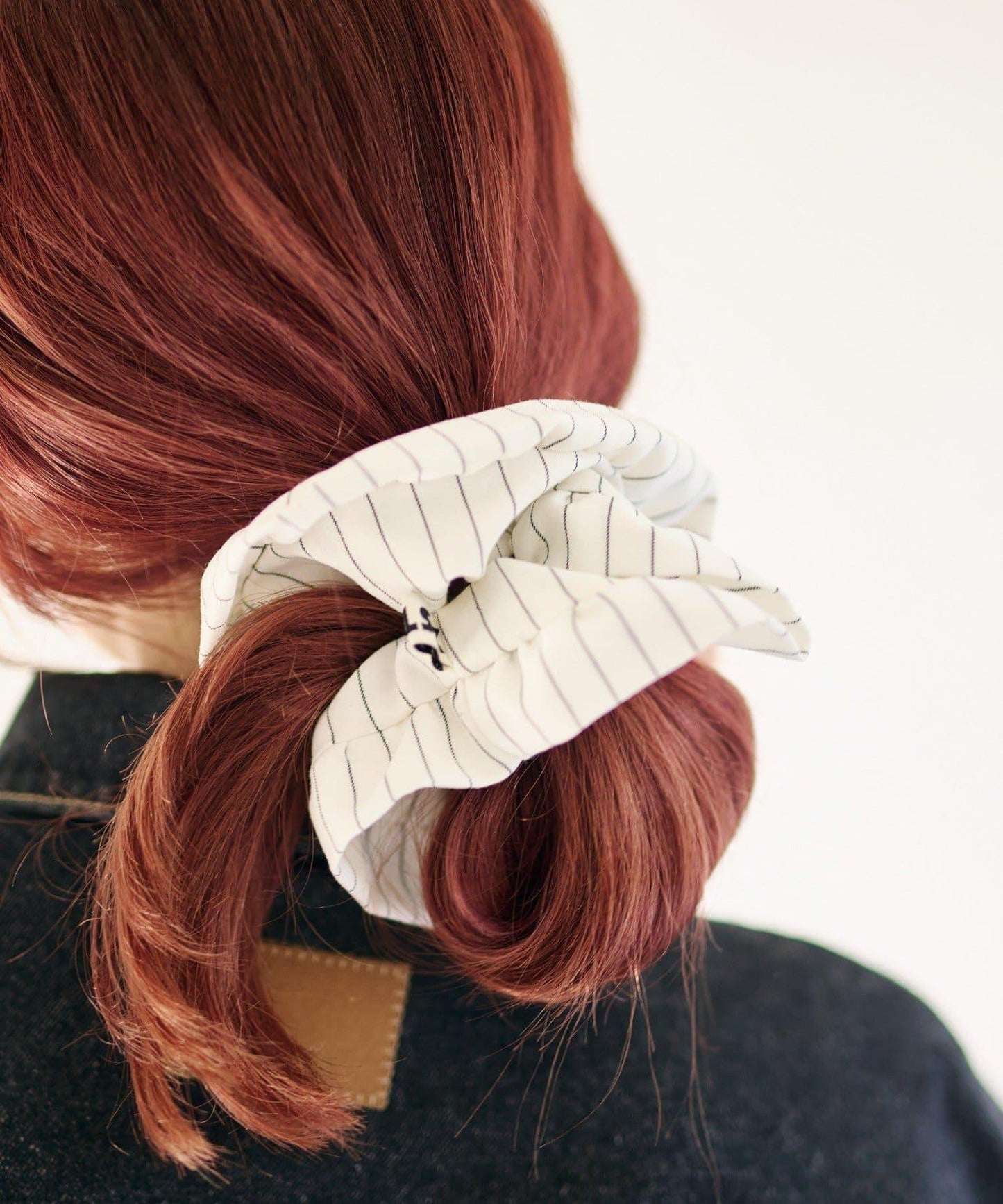 fiw. 荷葉邊條紋設計 髮圈