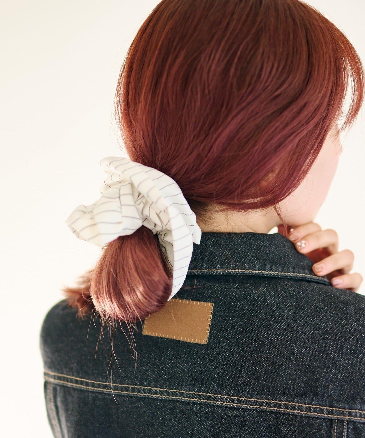 fiw. 荷葉邊條紋設計 髮圈