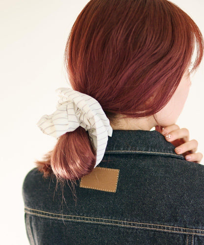 fiw. 荷葉邊條紋設計 髮圈