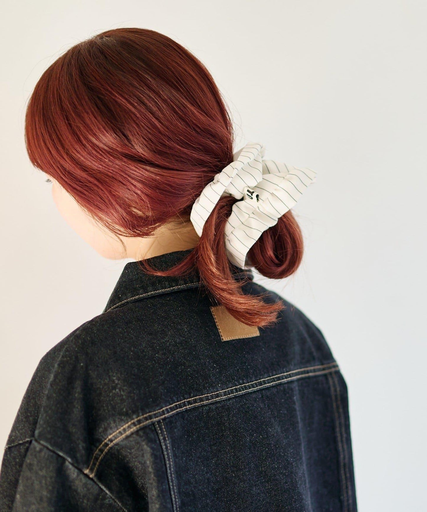 fiw. 荷葉邊條紋設計 髮圈