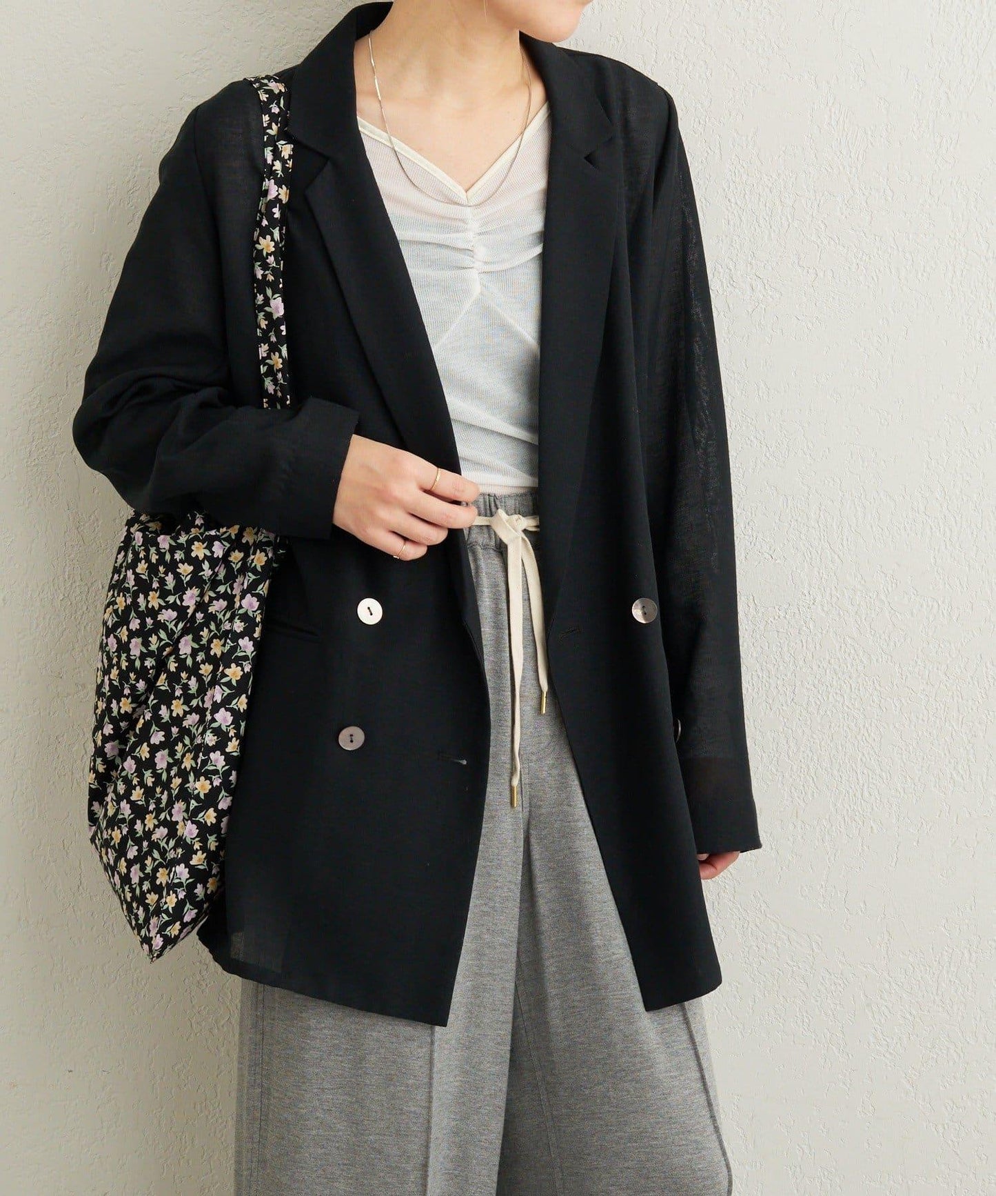 透視網紗夾克外套