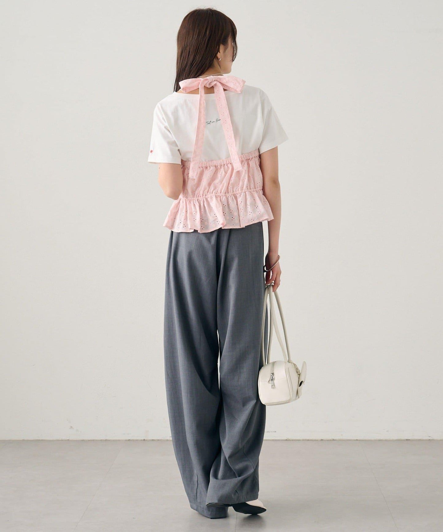 棉質刺繡露背上衣