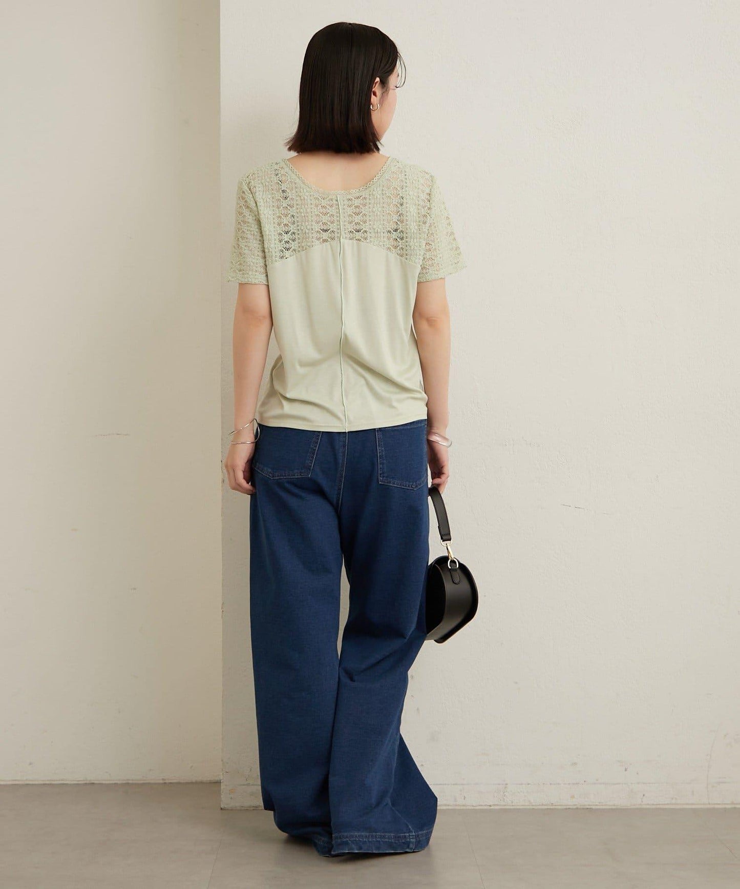 2way蕾絲拼接T恤