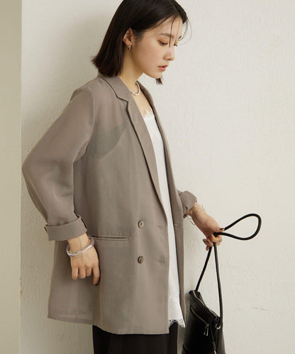 透視網紗夾克外套