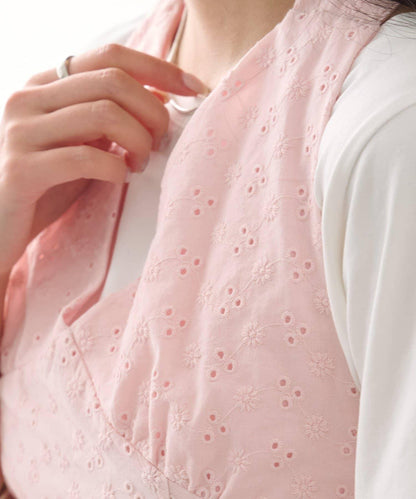 棉質刺繡露背上衣