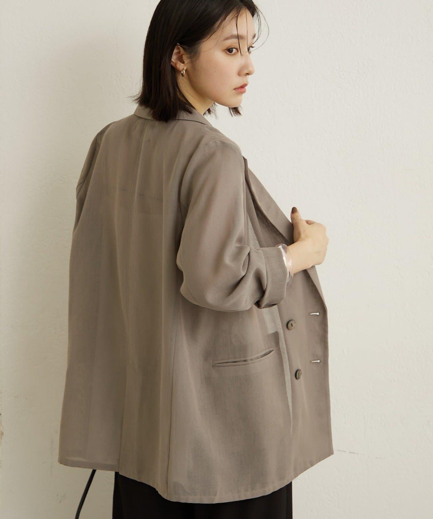 透視網紗夾克外套